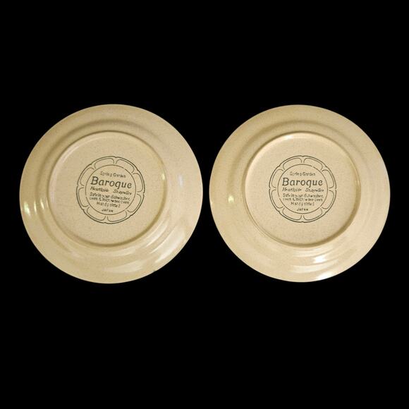 Hearthside Stoneware Baroque Spring Garden 7.5" Salad Plate Hand Painted Japan - Picture 6 of 6